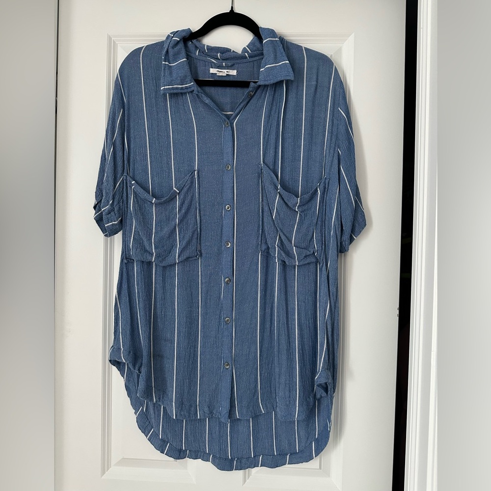 O'Neill Blue coverup with White stripes